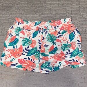Tropical Print Toddler Girls Shorts